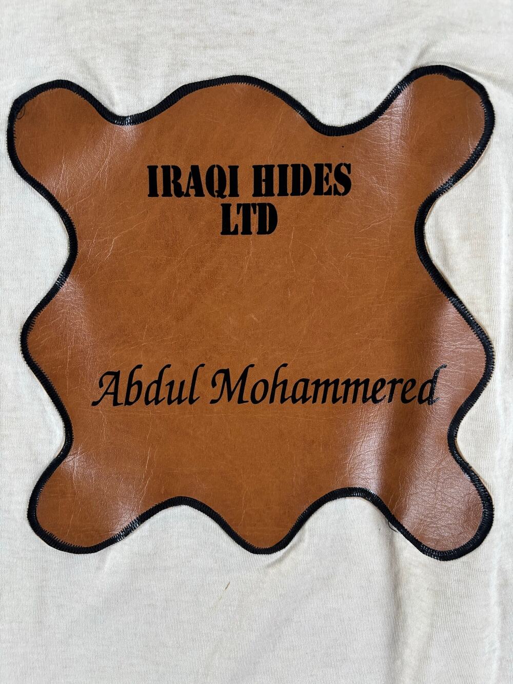 Rare Iraqi Hides LTD Faux Leather "Hide-Skin" Screen-Stars T-Shirt